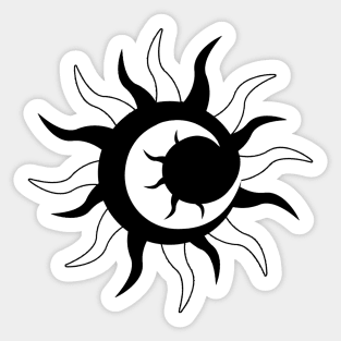 Sun and Moon Inception Sticker